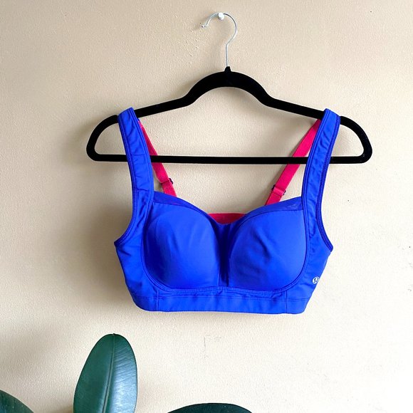 Lululemon Ta Ta Tamer II Size 34D in Pigment Blue and Pink - Picture 1 of 6